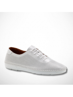 Białe skórzane półbuty...