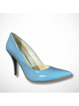 Niebieskie szpilki skórzane...