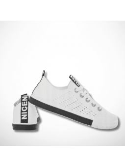 Białe trampki ażurowe na...