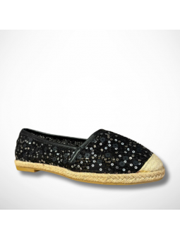 Czarne mokasyny espadryle...