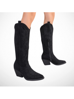 Czarne Kozaki Damskie...