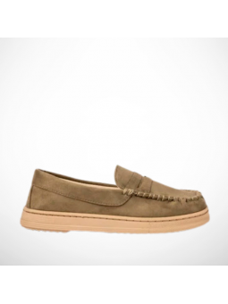 Zielone mokasyny zamszowe...