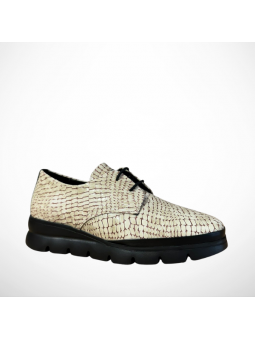 Beżowe półbuty skórzane...