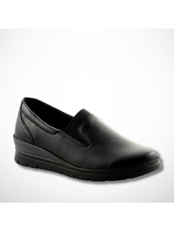 Czarne skórzane półbuty...