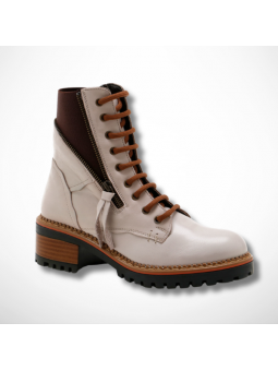 Beżowe botki damskie...