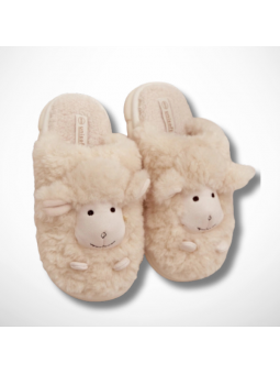 Beżowe domowe kapcie...