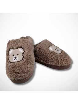 Brązowe kapcie damskie...