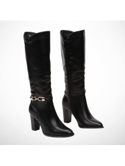 Czarne kozaki damskie na...