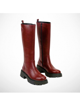 Bordowe klasyczne kozaki...