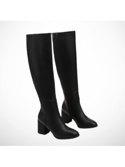 Czarne kozaki damskie z eko...