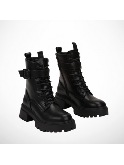 Czarne botki workery z...