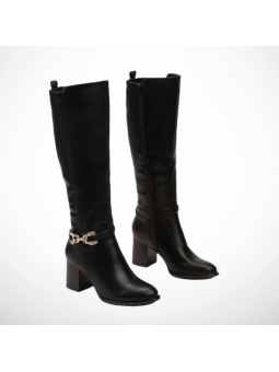 Czarne kozaki damskie na...