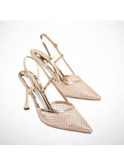 Złote Siateczkowe Sandały...