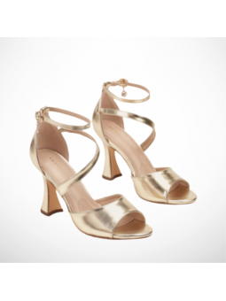 Złote eleganckie sandały na...