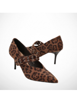 Brązowe czółenka na szpilce...