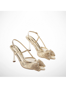 Złote siateczkowe sandały...