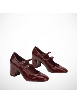 Bordowe Czółenka Damskie...