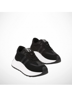 Czarne Sneakersy Damskie Na...