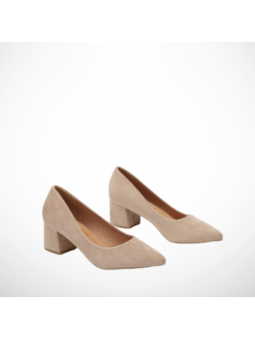 Beżowe czółenka damskie na...