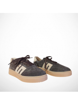 Brązowe Skórzane Sneakersy...