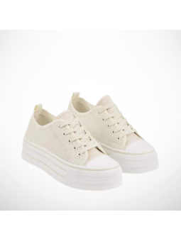 Beżowe Trampki Damskie...