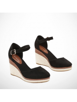 Czarne Sandały Damskie Z...