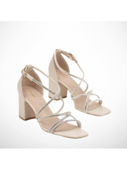 Beżowe Sandały Damskie na...