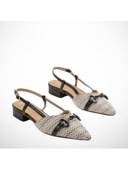 Czarno-Beżowe Sandały...