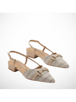 Ciemnobeżowe Sandały...