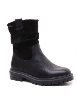 Czarne botki damskie na...