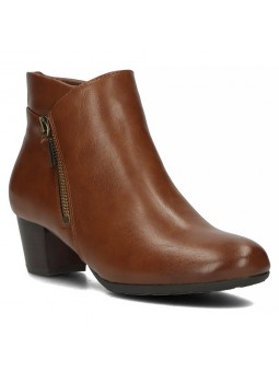 Brązowe botki damskie na...