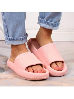 Różowe klapki Vinceza na...