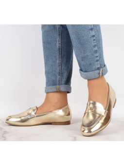 Eleganckie złote mokasyny...