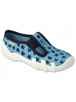 Niebieskie kapcie dziecięce...