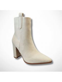 Beżowe botki damskie...