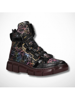 Wielokolorowe botki damskie...