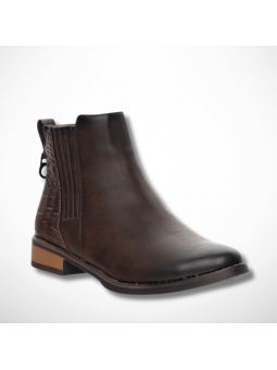 Brązowe botki sztyblety na...